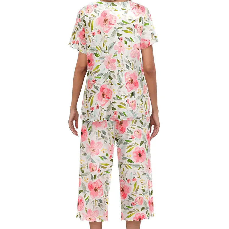 🎁Hot Sale 50% OFF⏳Women's Printed Top & Pants Sleepwear Set - Image 19