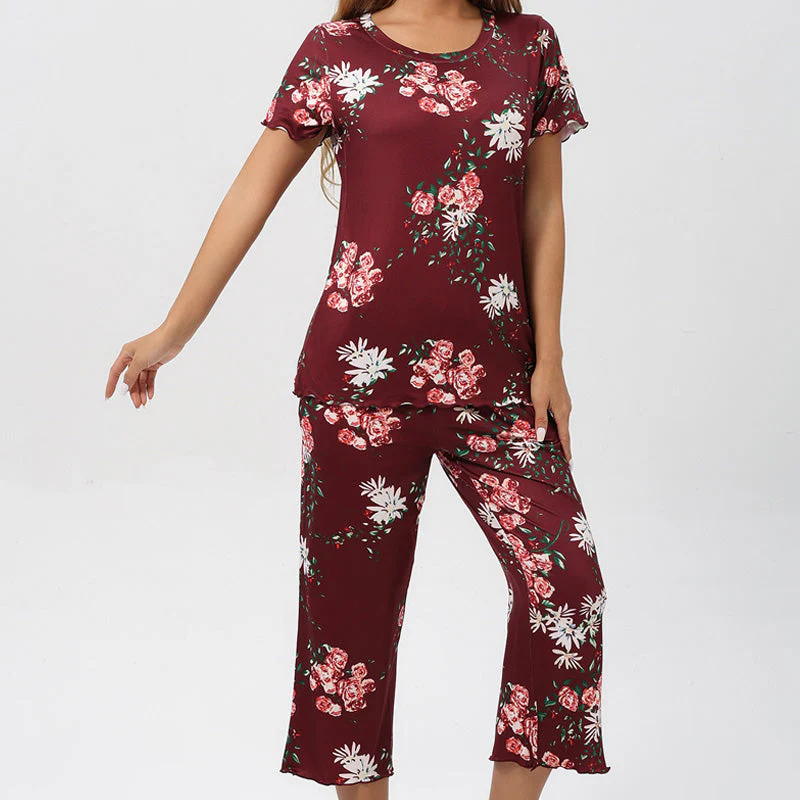 🎁Hot Sale 50% OFF⏳Women's Printed Top & Pants Sleepwear Set - Image 3