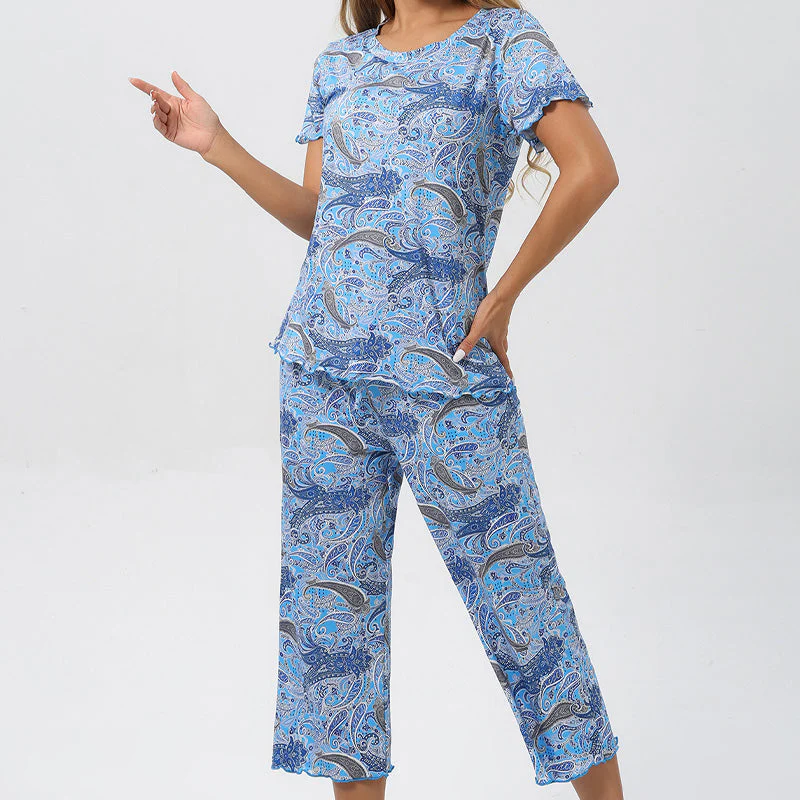 🎁Hot Sale 50% OFF⏳Women's Printed Top & Pants Sleepwear Set - Image 4