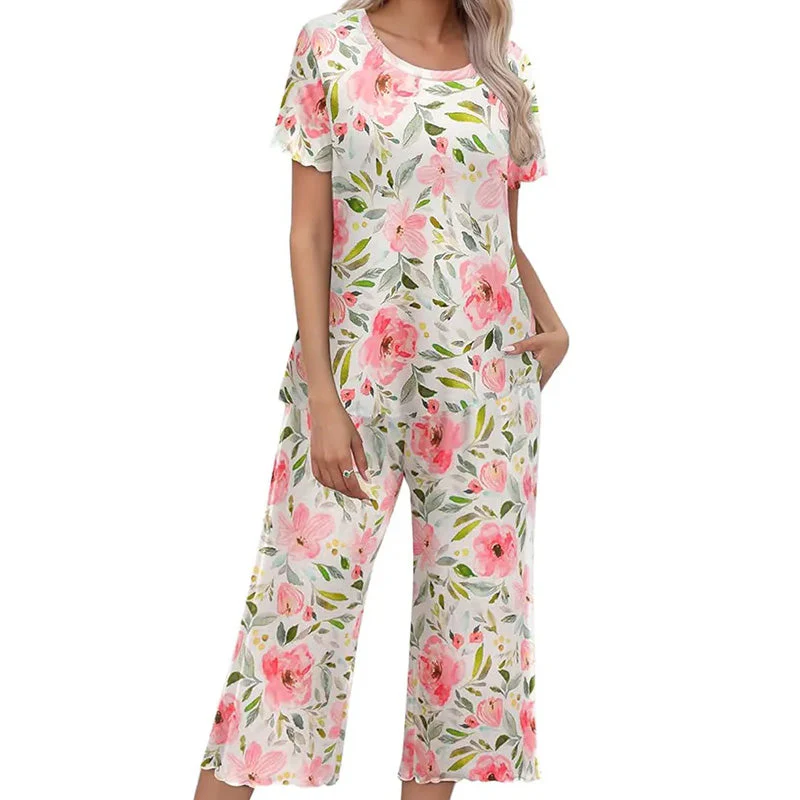 🎁Hot Sale 50% OFF⏳Women's Printed Top & Pants Sleepwear Set - Image 5