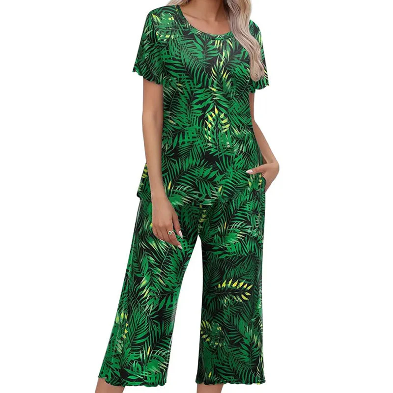 🎁Hot Sale 50% OFF⏳Women's Printed Top & Pants Sleepwear Set - Image 7