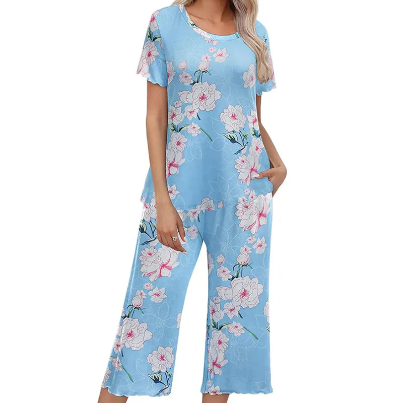 🎁Hot Sale 50% OFF⏳Women's Printed Top & Pants Sleepwear Set - Image 9