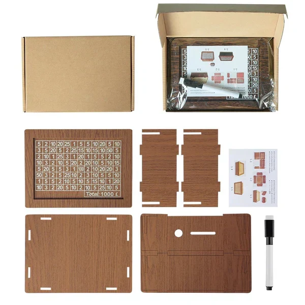 🔥Last Day Sale 70% OFF!!🔥Wooden Lottery Ticket Game Board & Money Box with Counter - Image 7