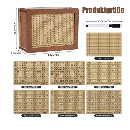 🔥Last Day Sale 70% OFF!!🔥Wooden Lottery Ticket Game Board & Money Box with Counter - Image 9