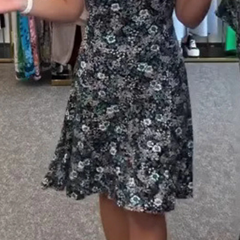 💐2025 New Arrival 50%OFF💖Women's Casual Scoop Neck Floral-Print Dress - Image 8
