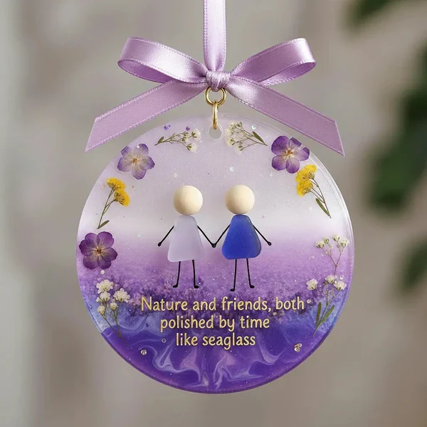 💜Timeless Bonds Sea Glass Christmas Ornament✨Shaped by Nature & Crafted by Hand🪻 - Image 10