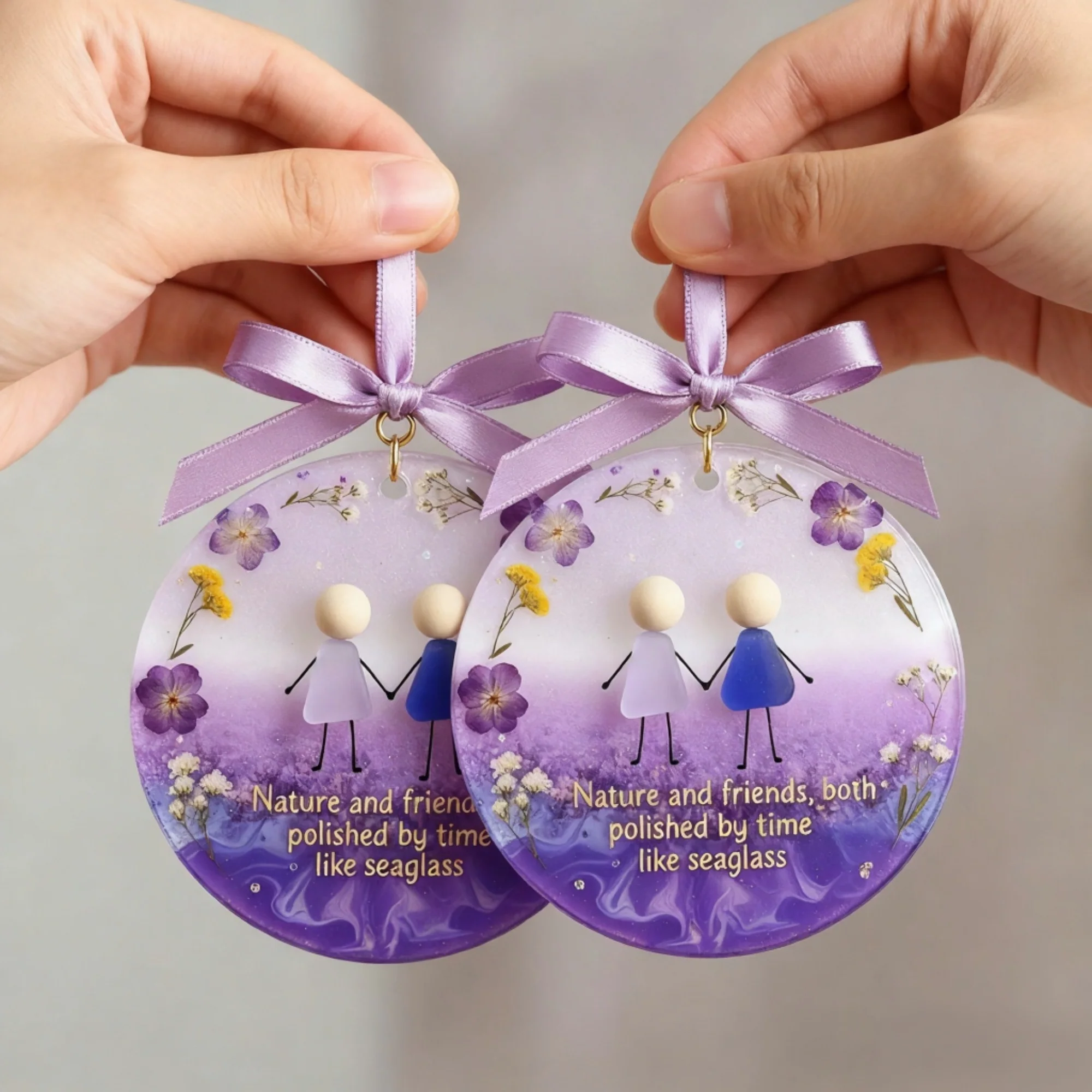 💜Timeless Bonds Sea Glass Christmas Ornament✨Shaped by Nature & Crafted by Hand🪻 - Image 8