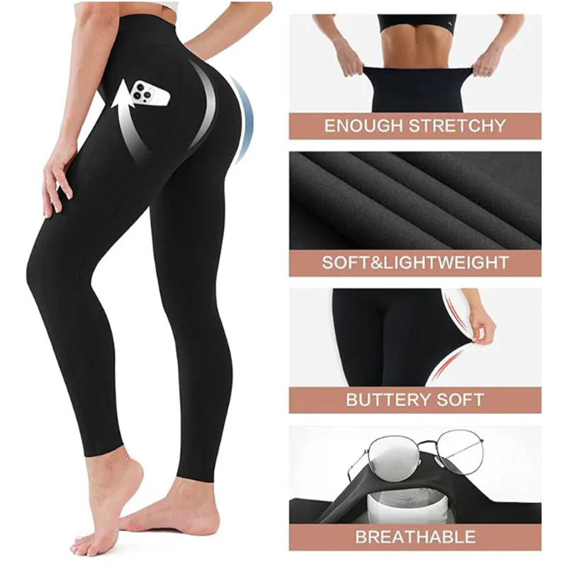 BUY 2 FREE SHIPPING🌸2025 HOT SALE 49% OFF🌸High-Waisted Butt Lifting Tummy Control Shaping Training Leggings with Side Pocket - Image 2