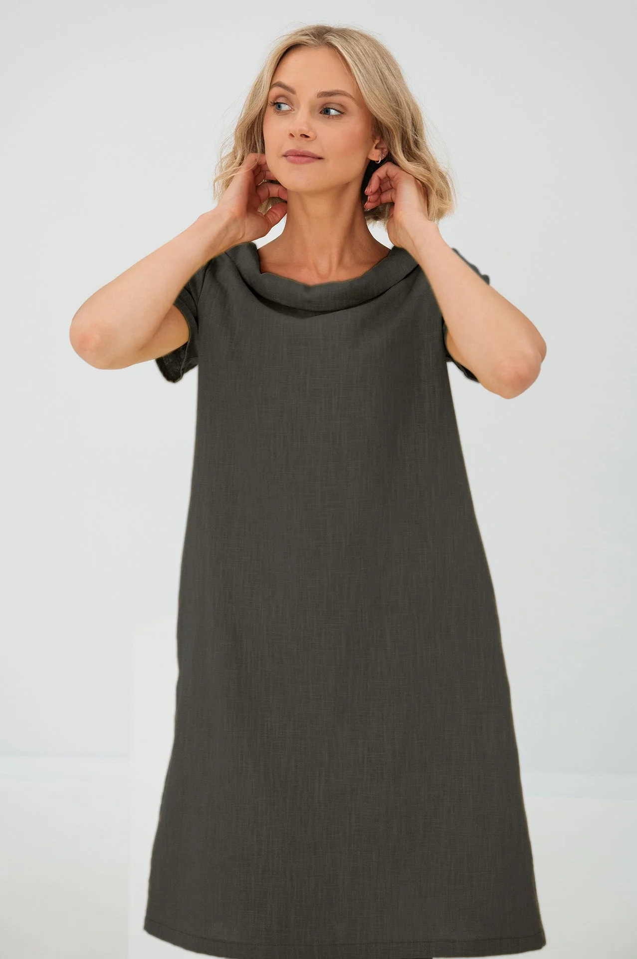 🌸LAST DAY SALE 50% OFF🌸Casual solid color cotton and linen mid-dress (BUY MORE SAVE MORE) - Image 10