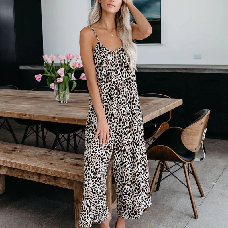 🔥2025 New Arrival💝Women's Fashion Spaghetti Strap Printed Jumpsuit - Image 6