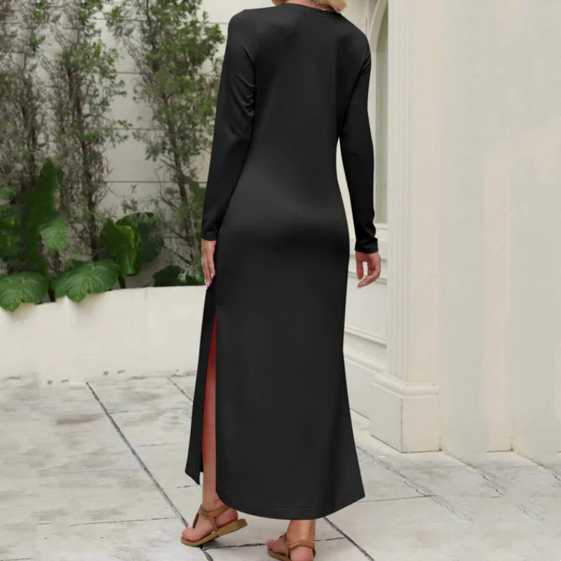 🆕 2026 New Trend 50% OFF💃Women's Loose Split Long Sleeve T-Shirt Dress | Effortless Daily Chic ✨ - Image 5