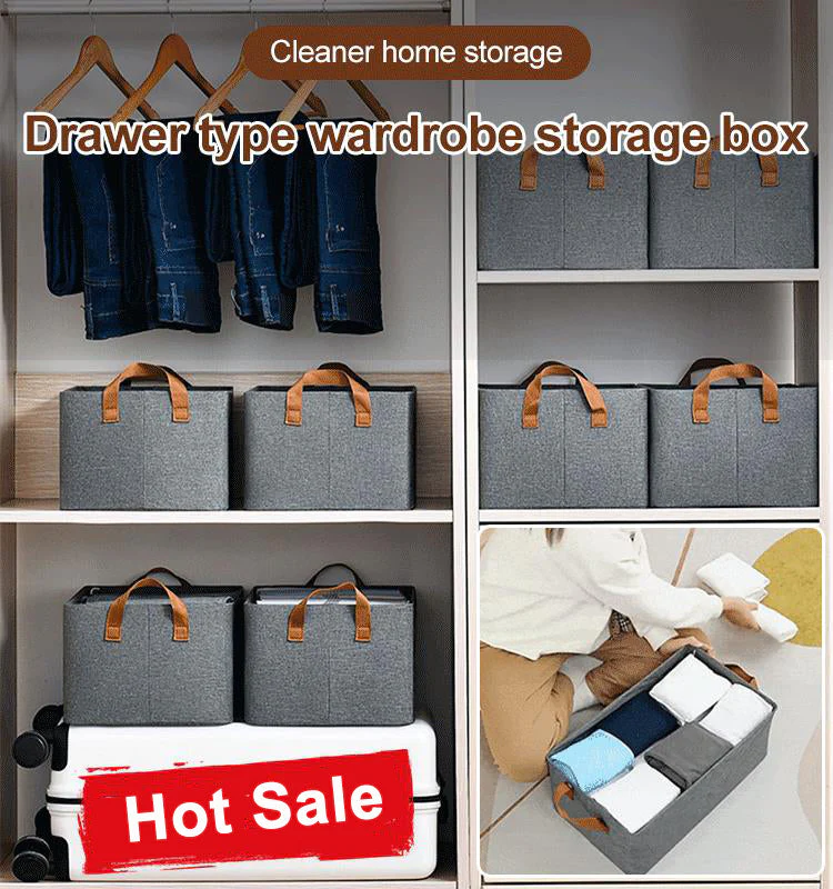 ⏰Last day 49% OFF🔥Foldable Closet Storage Box