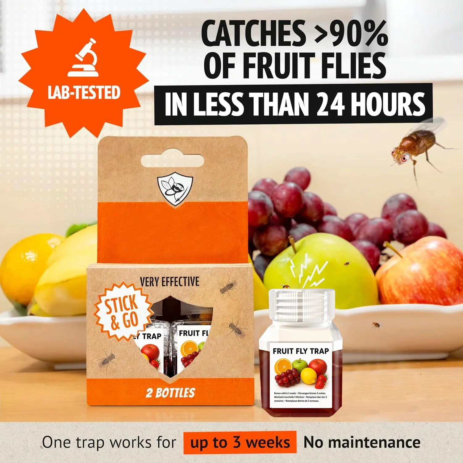 [BUY 2 GET 1 FREE]🔥Ultra-Strong Fruit Fly Trap - User Friendly  (Up to 3 Weeks per Bottle) - Image 11