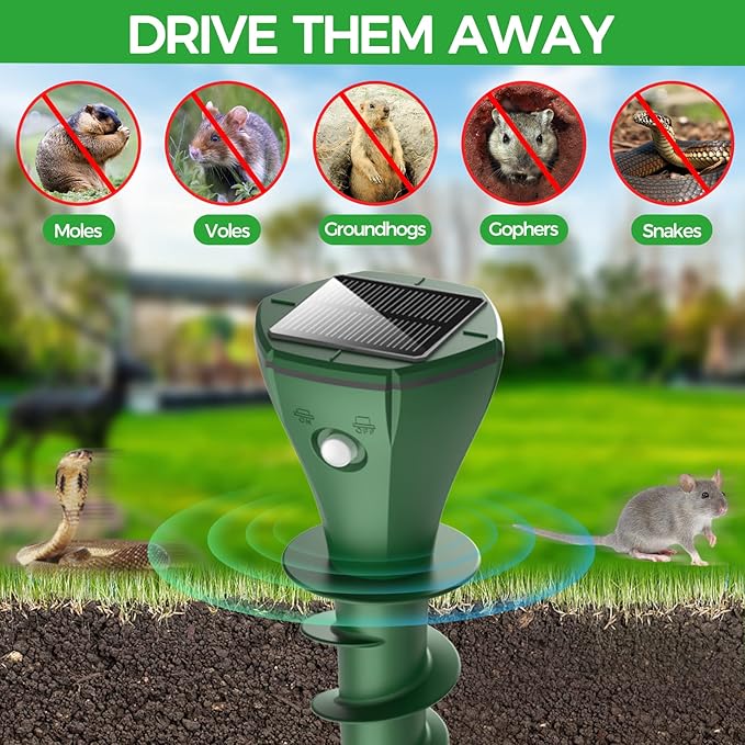 🌸Spring Sale 57% OFF🌸 Solar Powered Waterproof Screw Mole Repellent - Image 2