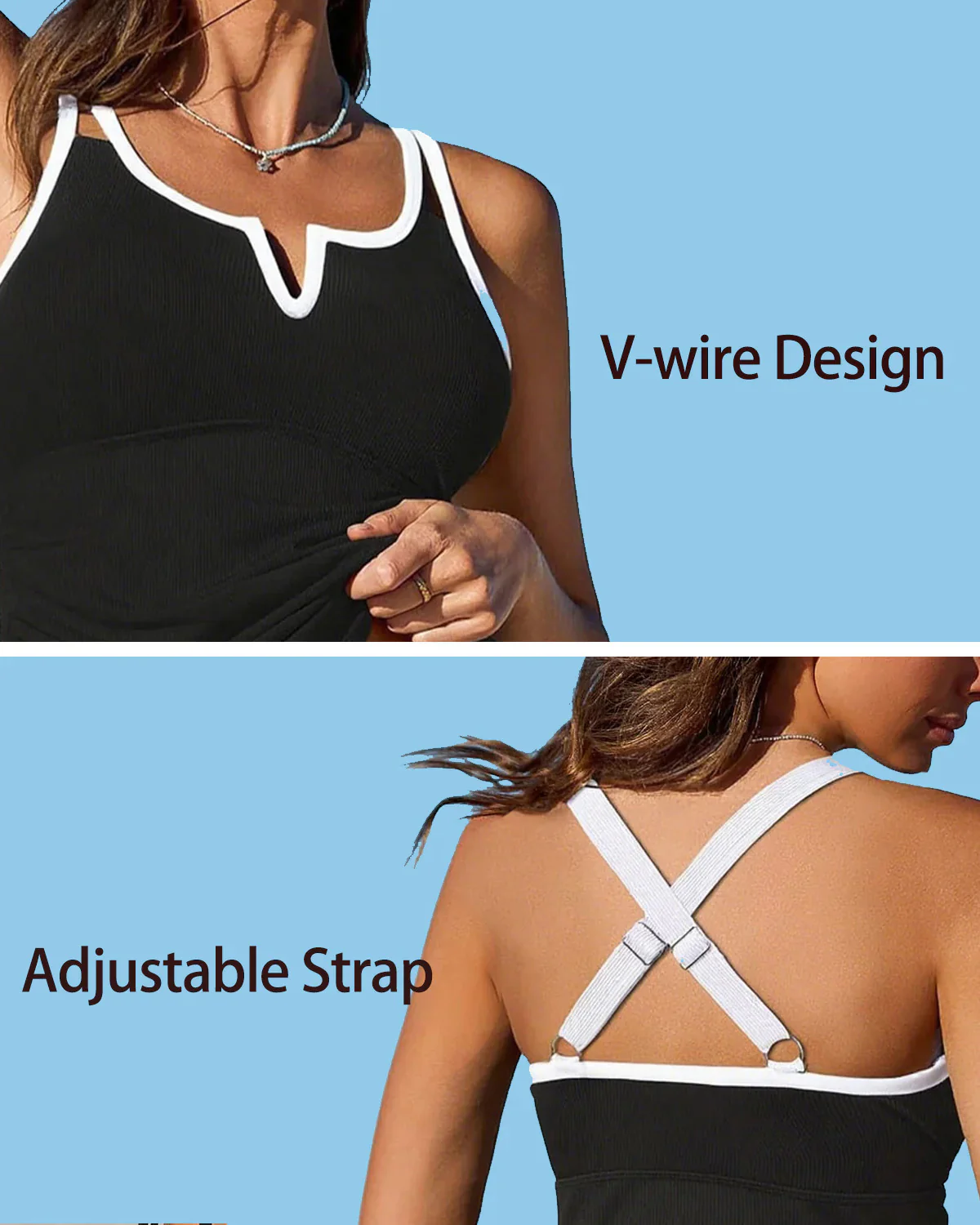🌊Summer Cool Deal: 49% OFF!!🌊TUMMY CONTROL TWO-PIECE TANKINI SET - Image 13