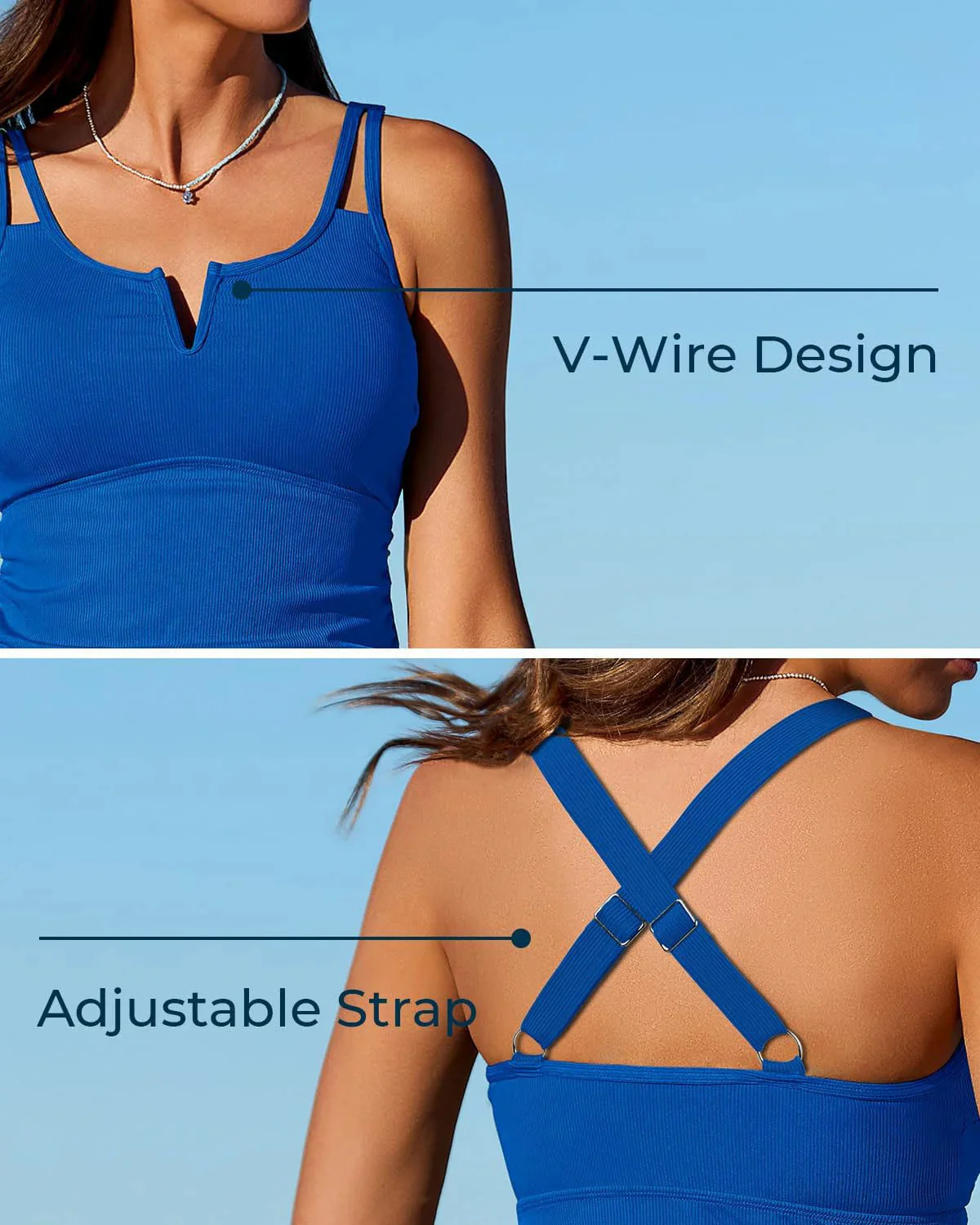🌊Summer Cool Deal: 49% OFF!!🌊TUMMY CONTROL TWO-PIECE TANKINI SET - Image 3