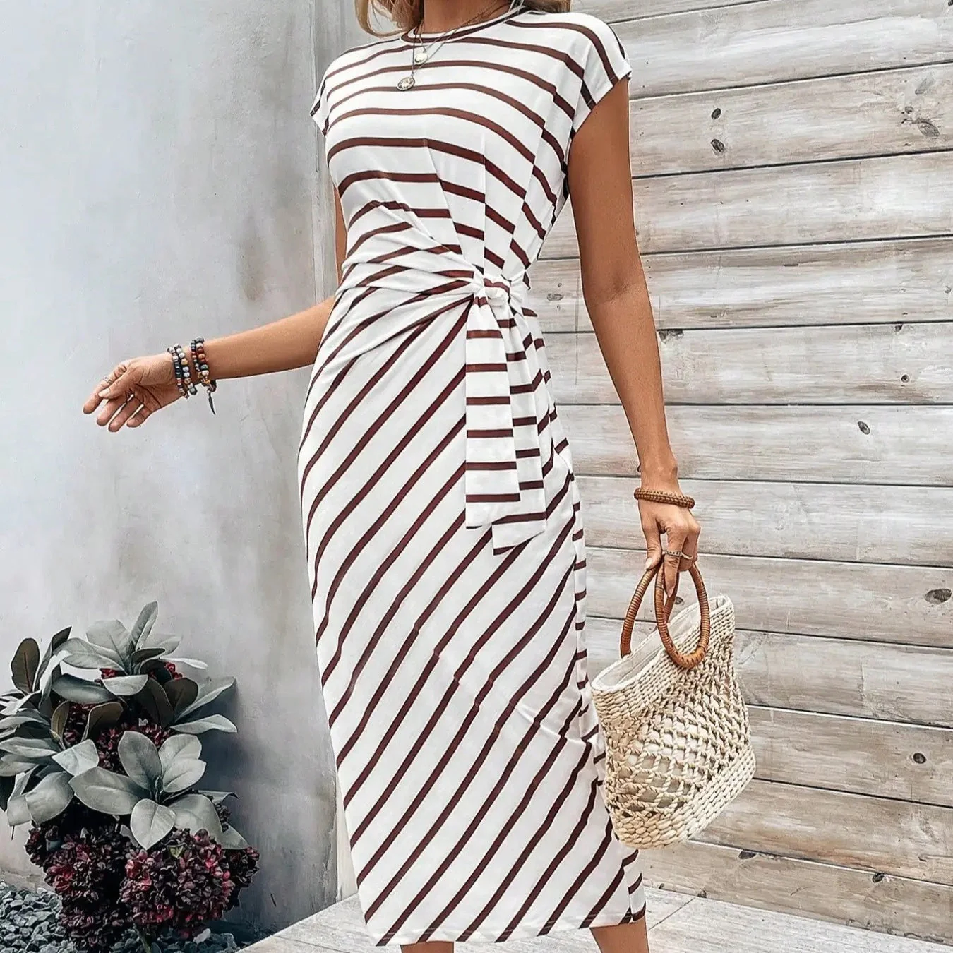 🔥LAST DAY SALE 50% OFF!!💕Women's Elegant Tie Waist Dress - Image 4