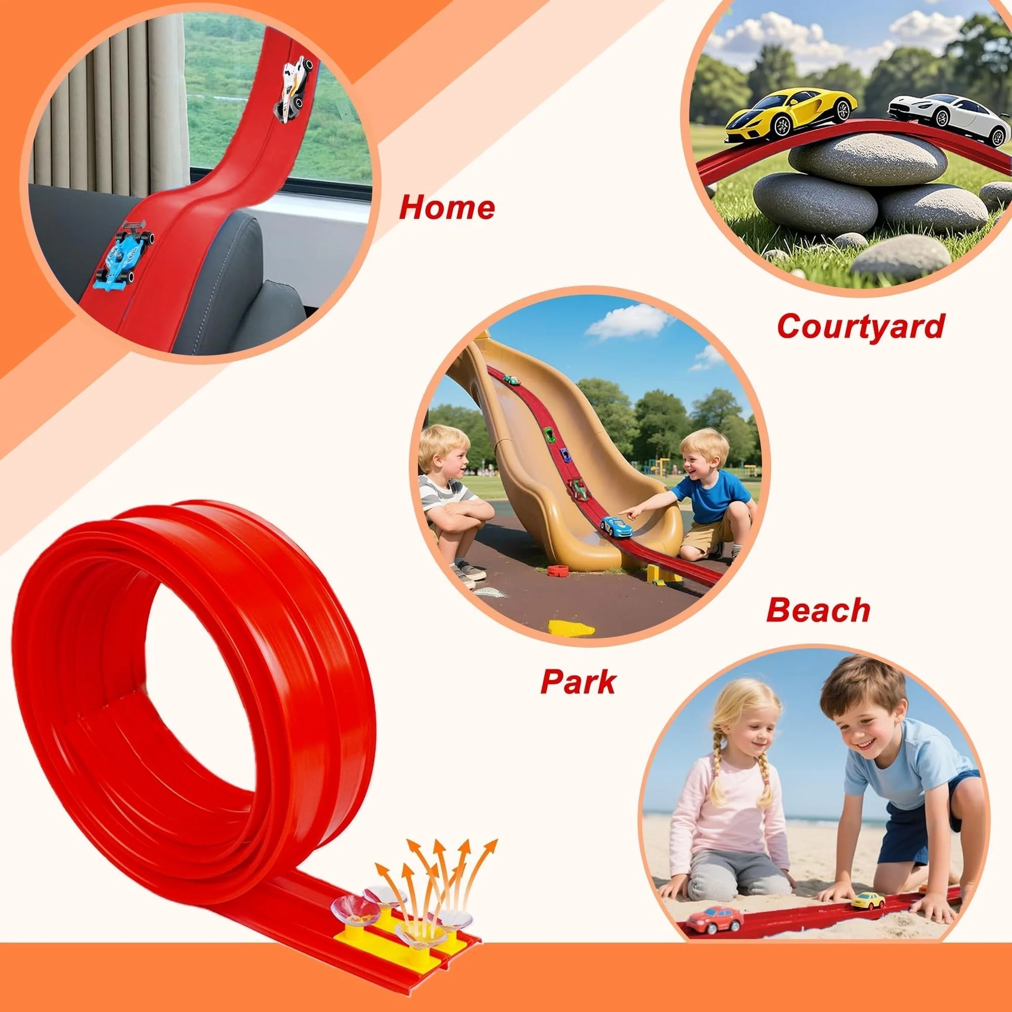 🎁Christmas Hot Sale 50% OFF🎅🏎️DIY Children's Alloy Car Suction Cup Race Track - Image 8