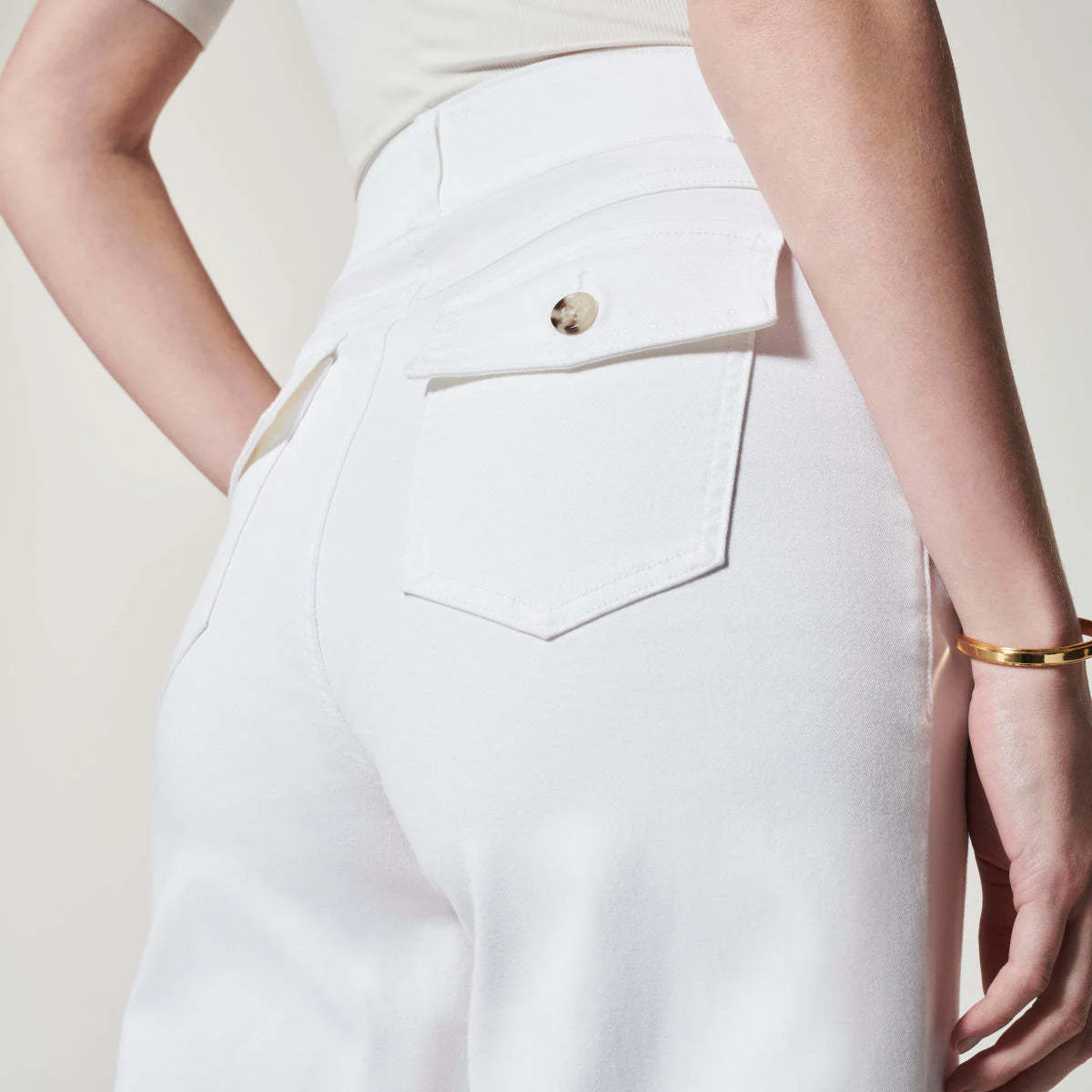 🔥2025 HOT SALE🥰Stretch Twill Cropped Wide Leg Pants - Image 5