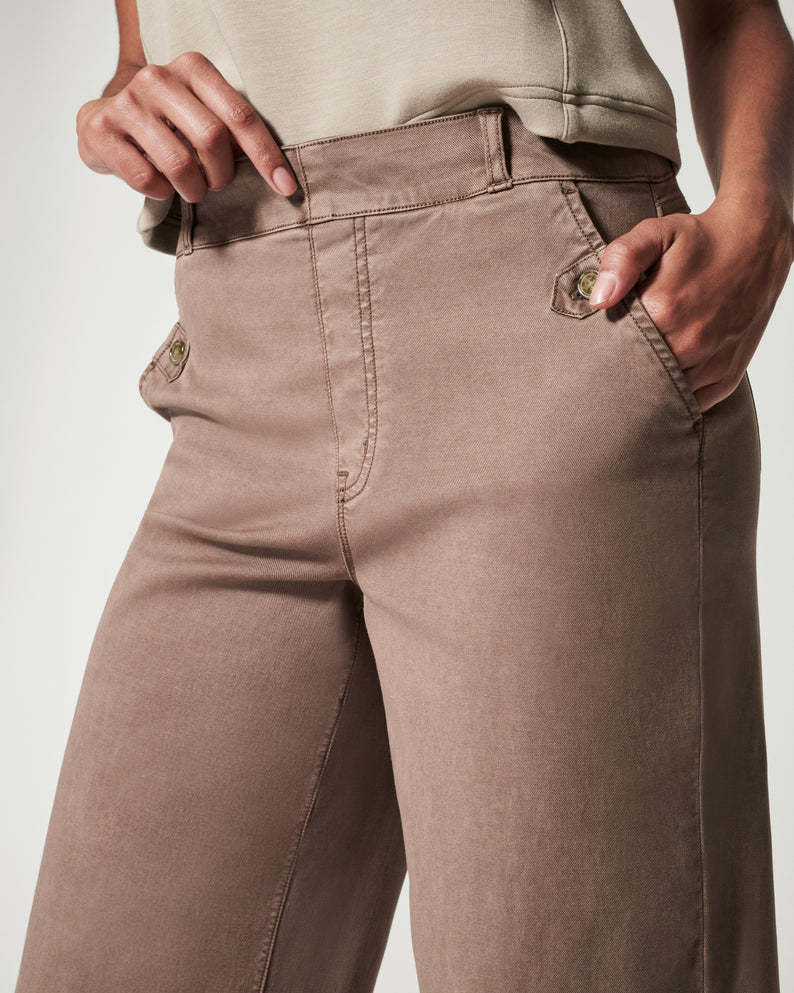 🔥2025 HOT SALE🥰Stretch Twill Cropped Wide Leg Pants - Image 8