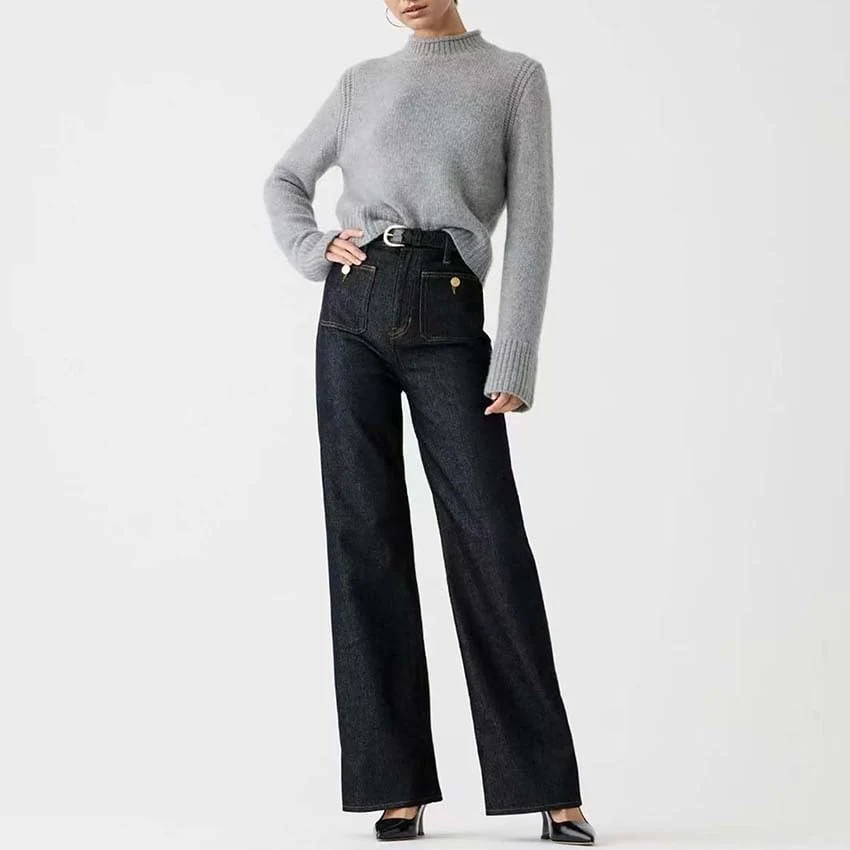 đ„Last 24 Hours Sale 75% OFFâ°Tummy Control Sailor Wide Leg Trousers - Image 3