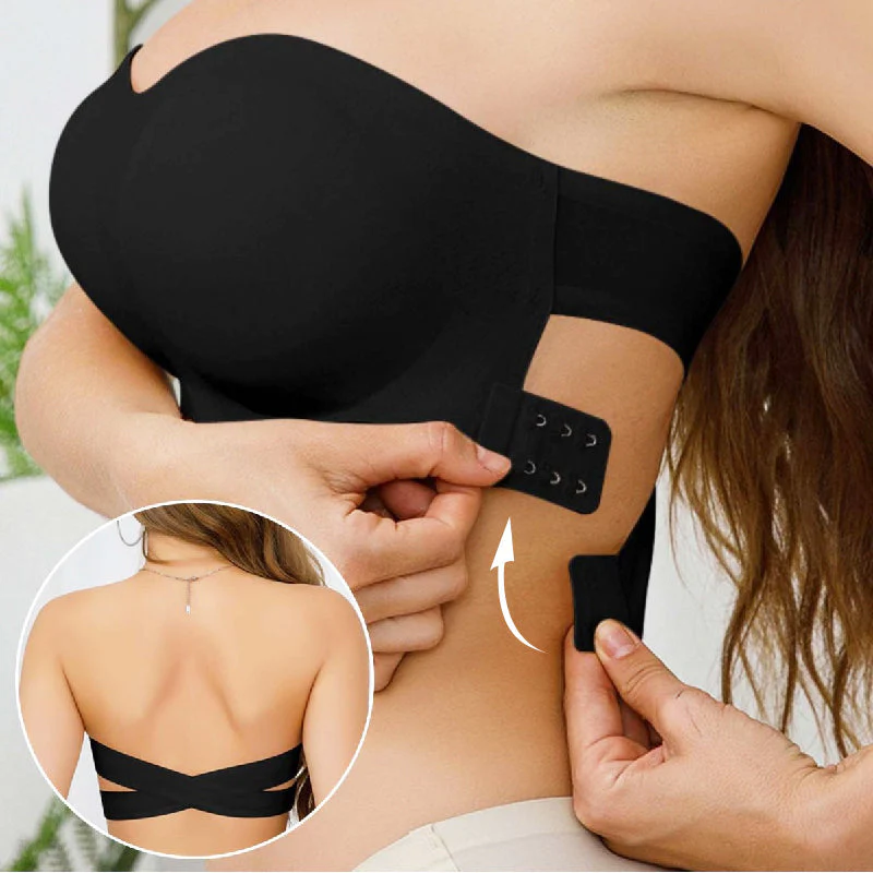 ✨📢LAST DAY SALE: Only £7.99!!!🔥Women's Non-Slip Strapless Wireless Bra with Crossover Side Closure - Image 2