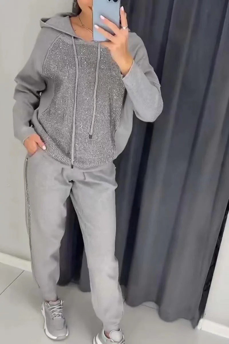 🌸LAST DAY SALE 49% OFF🌸Women's Hooded Sweatshirt and Cuffed Joggers (2-Piece Set)
