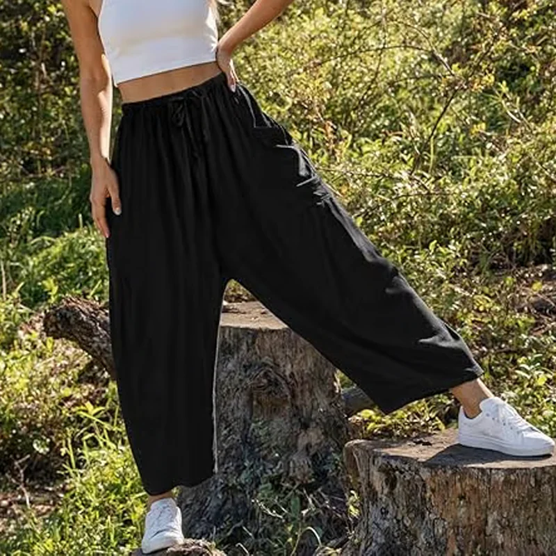 🌸LAST DAY SPECIAL PRICE: ￡13.99!!🌸Women's Solid Color Wide Leg Pants - Image 8