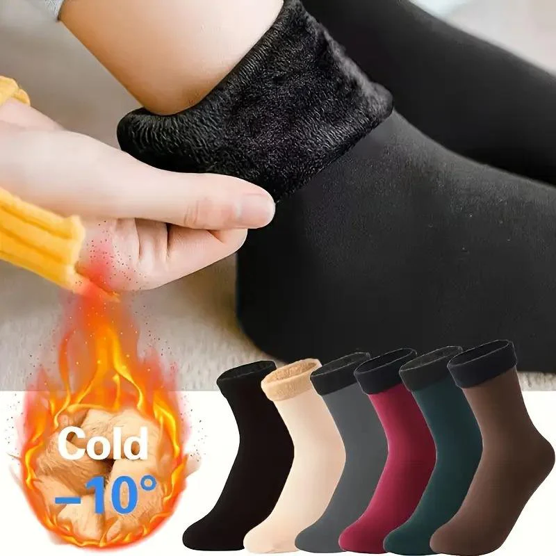 💖LAST DAY SALE -Each Only £1.89🎁5/10PCS Unisex Thickened Fleece Lined Cold-Proof Winter Socks - Image 3
