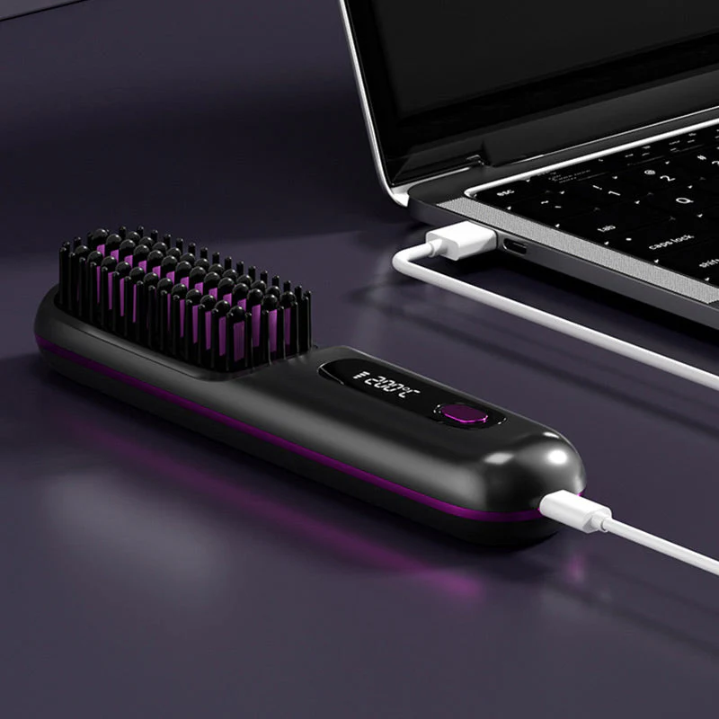 🏆2026 New Year Sale 50% OFF💁♀️Wireless Ceramic Heating Hair Straightening Hairbrush - Image 13