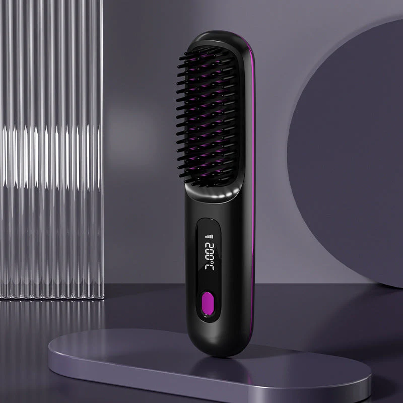 🏆2026 Hot Sale 50% OFF💁♀️Wireless Ceramic Heating Hair Straightening Hairbrush - Image 16