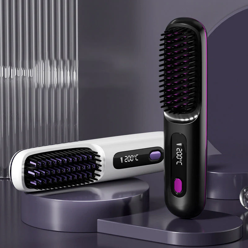 🏆2026 Hot Sale 50% OFF💁♀️Wireless Ceramic Heating Hair Straightening Hairbrush - Image 6