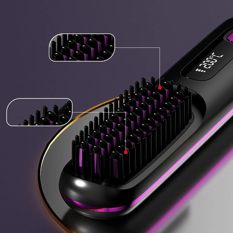 🏆2026 Hot Sale 50% OFF💁♀️Wireless Ceramic Heating Hair Straightening Hairbrush - Image 8