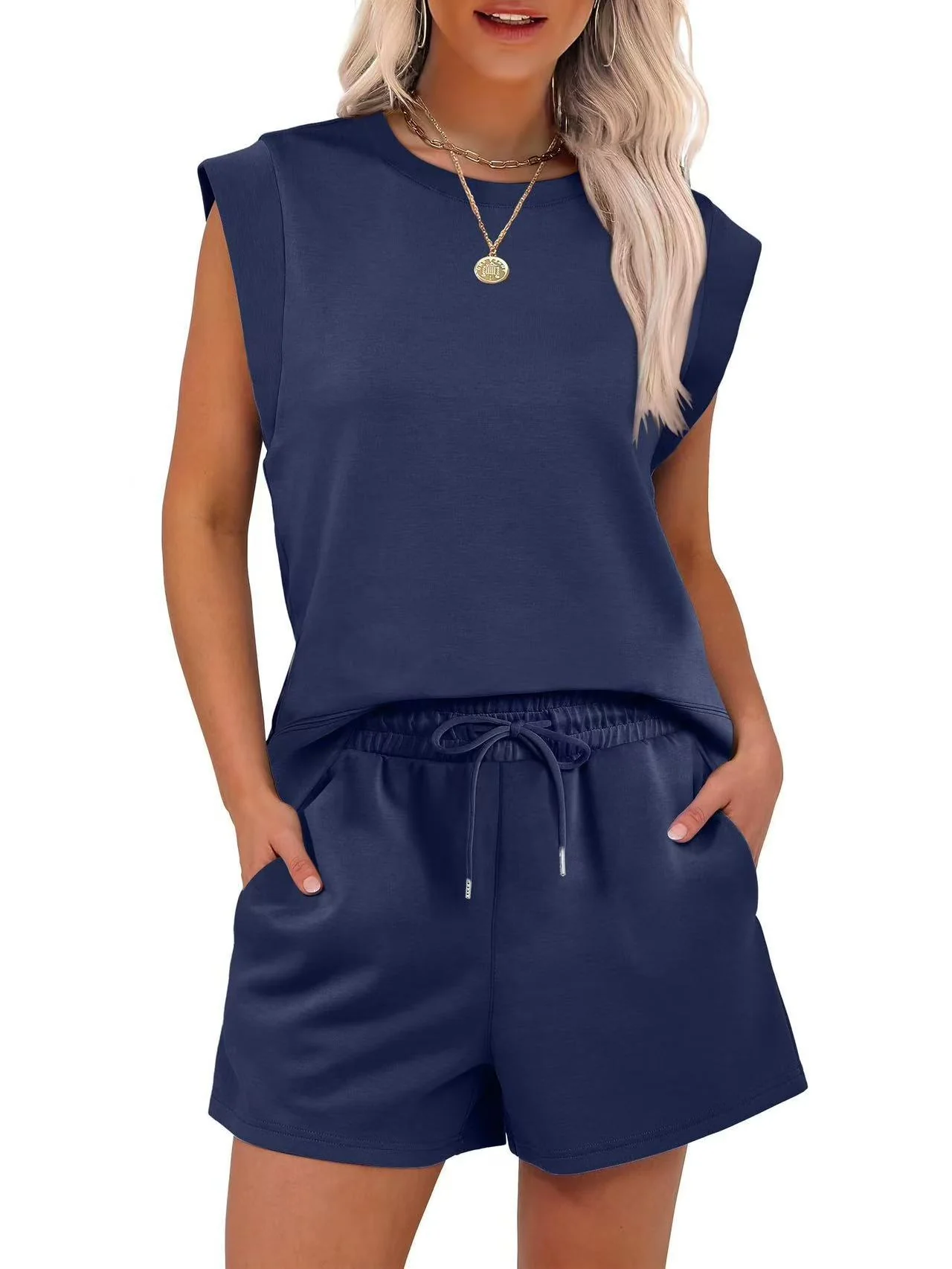 💕2025 Hot Sale 49% OFF🔥2025 New Women's Sleeveless Top & Wide-Leg Pants 2-Piece Set - Image 15