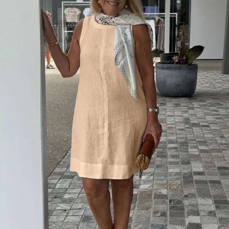 Women’s Casual Round-Neck Sleeveless Dress - Image 13