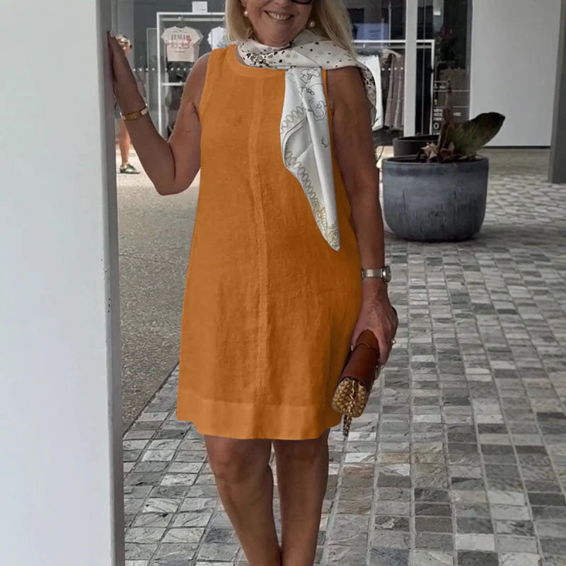 Women’s Casual Round-Neck Sleeveless Dress - Image 15