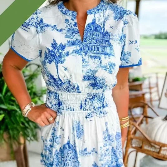 💖 Special Sale 50% OFF!🔥Last 3 Hours!!💝Women's Ethnic Style Floral Printed Dress - Image 4