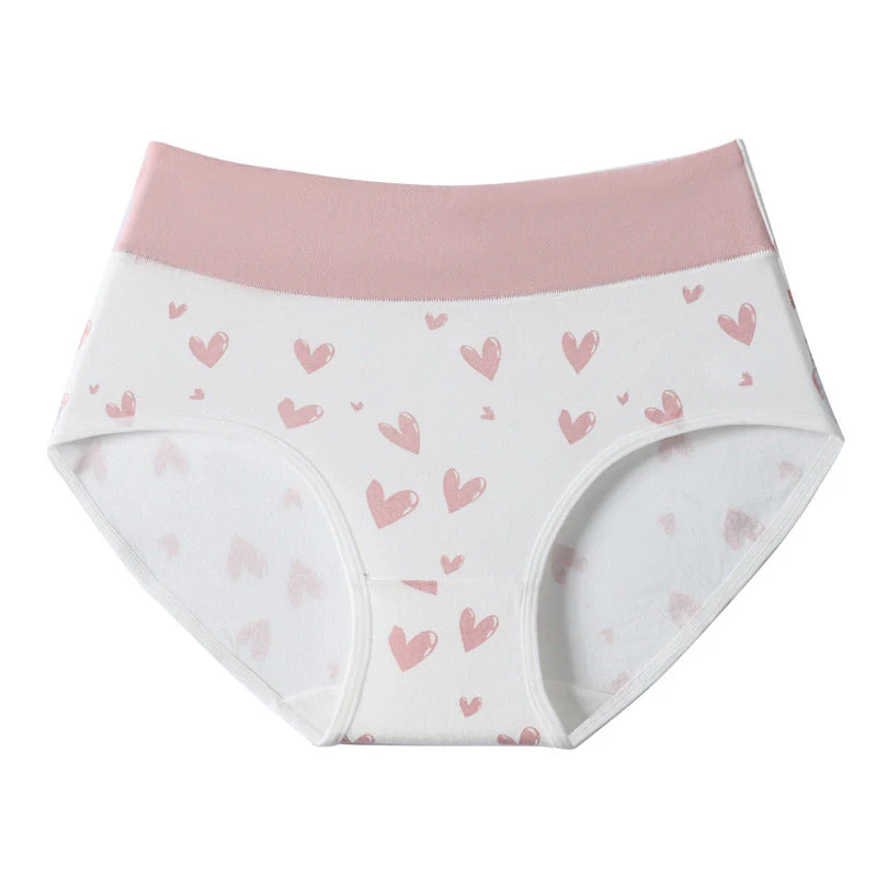 Women's High-Waist Heart Print Briefs - Image 10