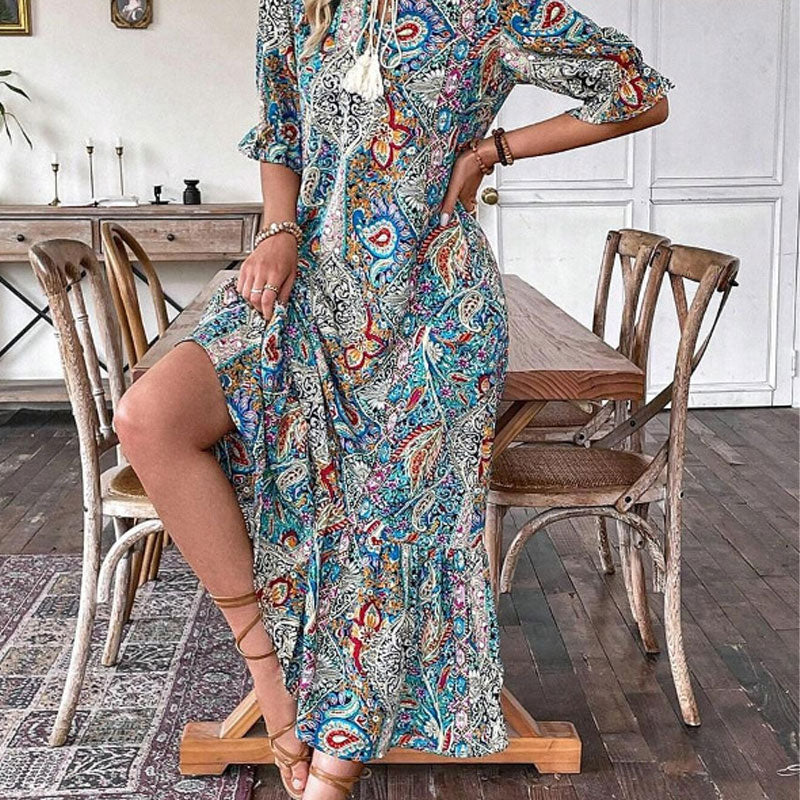 🌸Spring Specials Sale 50% OFF💐 Women's Summer V-Neck Floral Dress - Image 10